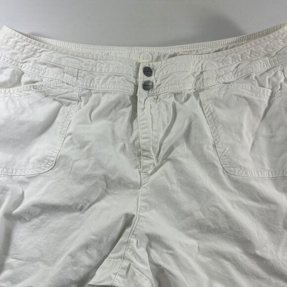 Coldwater Creek Womens Capri Pants Size 16 White Blue Fish Drawstring Hem - Picture 6 of 10
